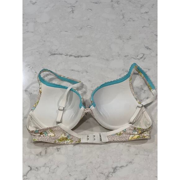 Victoria’s‎ Secret Women’s Padded Underwire Floral Push Up Bra Size 34B Beige - Picture 2 of 4